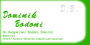 dominik bodoni business card